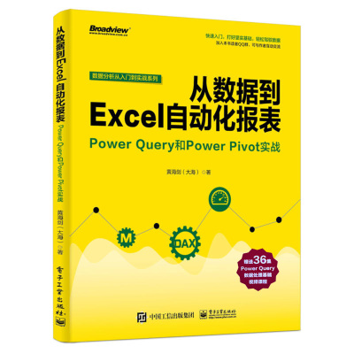 [正版图书]从数据到Excel自动化报表 Power Query和Power Pivot实战 表格制作函数公式应用大全计