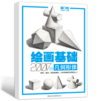 [正版图书]绘画基础2000例几何形体 敲门砖 素描基础几何石膏体临摹范画 入门自学美术辅导书单体组合石膏体高考联考艺考