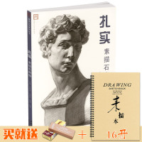 [正版图书]扎实素描石膏像2019青美文化程勇素描石膏五官头像结构明暗步骤解析照片对画临摹范本技法高艺校联考国美术绘画册