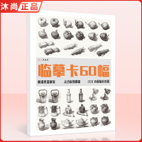 [正版图书]临摹卡60幅单体静物 一线美誉从结构到明暗单体静物高清临摹卡文创作品精美原画手绘素描单体静物袋装活页艺术明