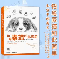 [正版图书]铅笔素描如此简单 : 生活中的美术 初学者素描书基础素描技法类图书绘画技法自学画画素描铅笔画入门素描静物几何