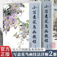 [正版图书]小写意花鸟画教程上下册全2本 传统中国水墨画技法详解 成人初学者国画牡丹花鸟画自学入门零基础教程书美术绘画教