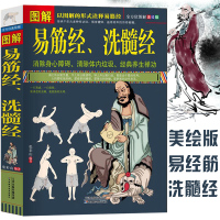 [正版图书]武术书籍 图解易筋经、洗髓经 易筋经养生达摩古法与少林功夫太极拳武功秘籍图书 太极拳练武自卫格斗咏春养生