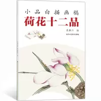 [正版图书]六成新 荷花十二品 小品白描画稿 吴樵六 绘 中国画教学临摹范本 底稿画稿画谱书入门素材 国画绘画艺术书籍