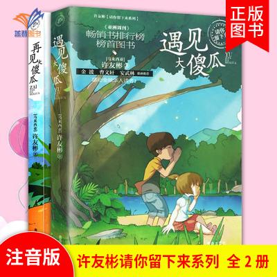 [正版图书]许友彬请你留下来系列2册遇见大傻瓜 再见大傻瓜 少年儿童文学小学生一二年级课外文学小说故事图书8-9-10岁