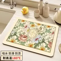[正版图书]多巴胺色彩耐高温厨房台面沥水垫隔热速干碗盘吸水硅胶硅藻泥垫子
