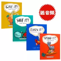[正版图书]小兔子学花钱系列全套4册 Money bunny英文原版绘本 花钱Spend It 赚钱Earn It 攒钱