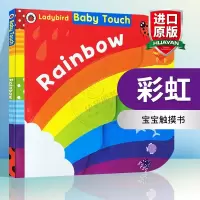 [正版图书]彩虹 英国小瓢虫宝宝触摸书 英文原版绘本 Baby Touch Rainbow 认知启蒙大开本纸板游戏书