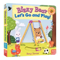 [正版图书]小熊很忙系列 公园欢乐日 英文原版 Bizzy Bear Let's Go and Play 推拉洞洞书操作
