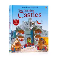 [正版图书]进口英文原版Usborne看里面系列城堡揭秘 See Inside Castles 科普立体机关翻翻书 儿童