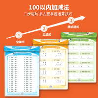 [正版图书]全3本 100以内加减法天天练 一百以内加减混合运算 数学口算题卡练习册天天练 进退位连加连减练习题 书乘星