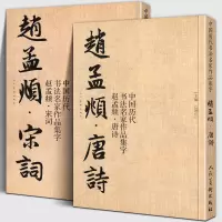[正版图书]全套2册 赵孟頫宋词+唐诗 中国历代书法名家作品集字 繁简对照毛笔临帖集字古诗词赵孟俯行书楷书行草字帖临摹范