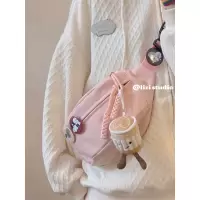 [正版图书]帆布休闲包包女2023新款潮斜挎包夏天运动胸包小众百搭ins腰包