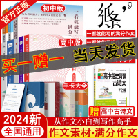 [正版图书]作文纸条备考2024初中高中一看就能用的作文素材议论文高考作文一看就能写的满分作文书手卡写作中考高考满分作文