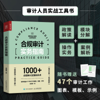 [正版图书]2022新书 合规审计实务指南 合规审计工具书财务会计内部审计企业合规风险反垄断 风险风控管理 会计师事务