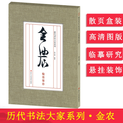 [正版图书]历代书法大家系列 金农翰墨聚珍 毛笔书法习字帖鉴赏 初学者临摹教材范本 高清图版 刘元飞 浙江人民美术出版