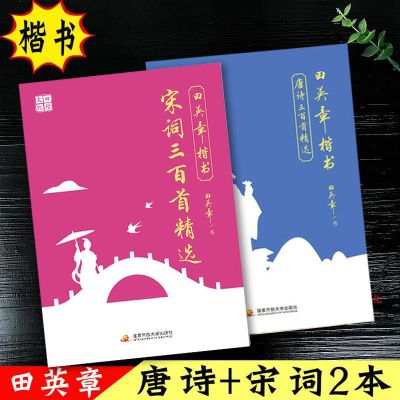 [正版图书]田英章书硬笔楷书标准教程书法字帖 唐诗宋词三百首钢笔硬笔楷书入门大学生正楷练字书帖初中高中成人基础训练田楷文