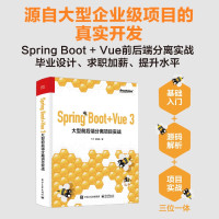 [正版图书]Spring Boot+Vue 3 大型前后端分离项目实战 网络通信Spring Boot+Vue的技术栈实