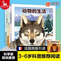 [正版图书]动物的生活第1辑4册 狼、狮子、海豚、马 3-6岁儿童自然通识类我的野生动物朋友生命的故事科普绘本童书籍阅