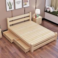 欧式床实木床 成人床 松木床家具床大人1米1.8米