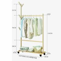 实木衣帽架落地挂衣架收纳架简约现代置物架衣服架子