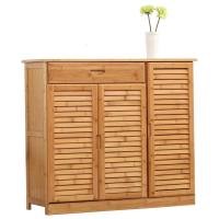 简易实木鞋柜楠竹鞋架子多层简约现代客厅多功能家用收纳柜厅柜