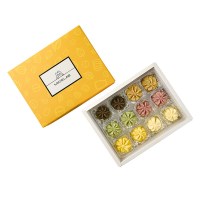 手工油云顶小花曲奇饼干礼盒装抹茶网红零食168g 桔色 6口味集锦装