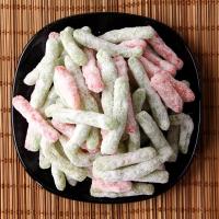 河南传统糕点果子 彩条 红条白条彩条茶点果子老式果子500g 彩条糖粒