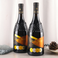 法国原瓶原装进口 路易尼奥布林泽干红葡萄酒 13.5度 经典波尔多瓶 750ml