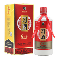 贵州习酒 红习酱 53度 酱香型白酒礼盒装喜酒喜宴用酒 500ml (2017年份)