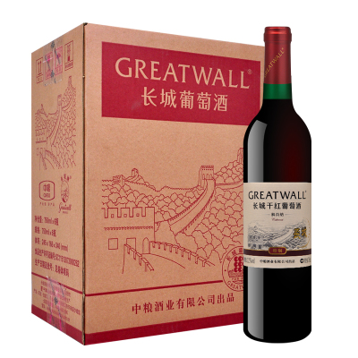 长城(GreatWall)红酒 中粮长城干红葡萄酒 特制解百纳 750ml*6瓶