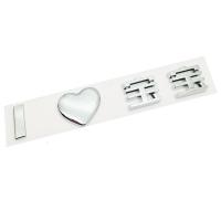 适用我爱宝宝汽车装饰标贴 车身装饰ABS电镀车标车尾车侧贴标爱心标志