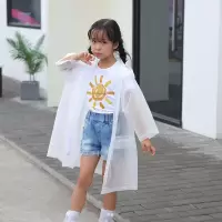 适用儿童雨衣男童幼儿园小学生小孩雨衣折叠书包雨衣帽檐防水透明雨衣