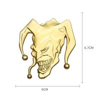 适用汽车个性小丑车贴3D立体改装金属车标创意车身划痕贴车尾标装饰贴