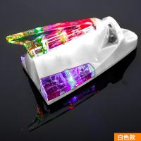 适用汽车爆闪灯鲨鱼鳍风力灯七彩节能风力灯车顶警示灯防追尾装饰天线 白色风力鲨鱼灯