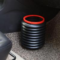 适用4L水桶车载多功能伸缩水桶创意折叠收纳桶雨伞桶多用途杂物垃圾桶 黑色折叠收纳桶