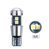 适用带解码仿故障灯亮铝套车灯T10示宽灯汽车灯泡改装灯LED牌照灯插泡 带透镜解码仿故障灯白光1只 单支装