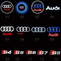 适用汽车专车原灯替换奥迪迎宾灯改装车灯logo投影灯镭射灯照地灯 奥迪车标图案组1留言车型年款编号
