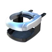 适用车载水杯架多功能汽车用空调出风口杯架茶杯饮料架烟灰缸支架置物 [升级二合一款]银色★直径8cm以内水杯