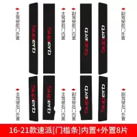 适用斯柯达19款明锐速派昕锐改装内饰汽车用品装饰配件迎宾踏板槛条 15-21款全新明锐[碳纤皮革车门防踢垫]4片
