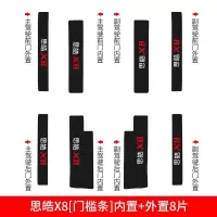 适用江淮大众思皓X8装饰用品改装内饰专用槛条迎宾踏板防踩贴保护膜 思皓X8[门槛条+尾箱护板+车门防踢]共14片