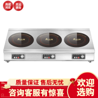 志高商用多头电磁炉三头煲仔饭机锡纸花甲电磁灶双眼砂锅煲仔炉 银色 3000W