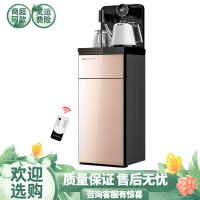 志高下置水桶饮水机家用立式冷热全自动上水智能遥控桶装水茶吧机 琉璃金-双出水+大显屏+遥控