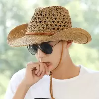 【卡帝乐】草帽男户外夏天海边沙滩帽牛仔帽太阳帽防晒遮阳帽青年
