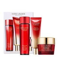 雅诗兰黛 (Estee Lauder)红石榴套装 3件组合套装护肤礼盒（洁面+精华水+日霜）面霜面部护肤水乳套装