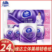 维达卷纸立体美有芯纸巾110g卷纸巾实惠装家用厕纸手纸卫生纸24卷