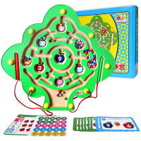 DHA磁性运笔迷宫IQ迷宫大挑战儿童磁力走珠早教亲子互动玩具儿童玩具3-6岁 123苹果树运笔迷宫