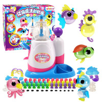 亿奇魔法粘粘乐 手工气球充气机啵啵球泡泡波波黏黏乐儿童手工制作diy玩具 海洋世界充气机套装+海洋世界补充装