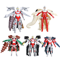 咸蛋超人(ULTRAMAN)奥特曼玩具模型 多关节可动奥特曼蛋变身器打怪兽对战变形飞行战机 变形怪兽-5款合体全套