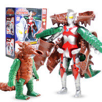 咸蛋超人(ULTRAMAN)奥特曼玩具模型 多关节可动奥特曼蛋变身器打怪兽对战变形飞行战机 变形怪兽-艾斯